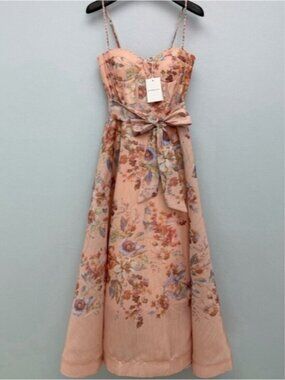 Zimmermann | Dresses | New Zimmermann Lyrical Flare Sleeve Midi Dress In  Blue Floral Print | Poshmark
